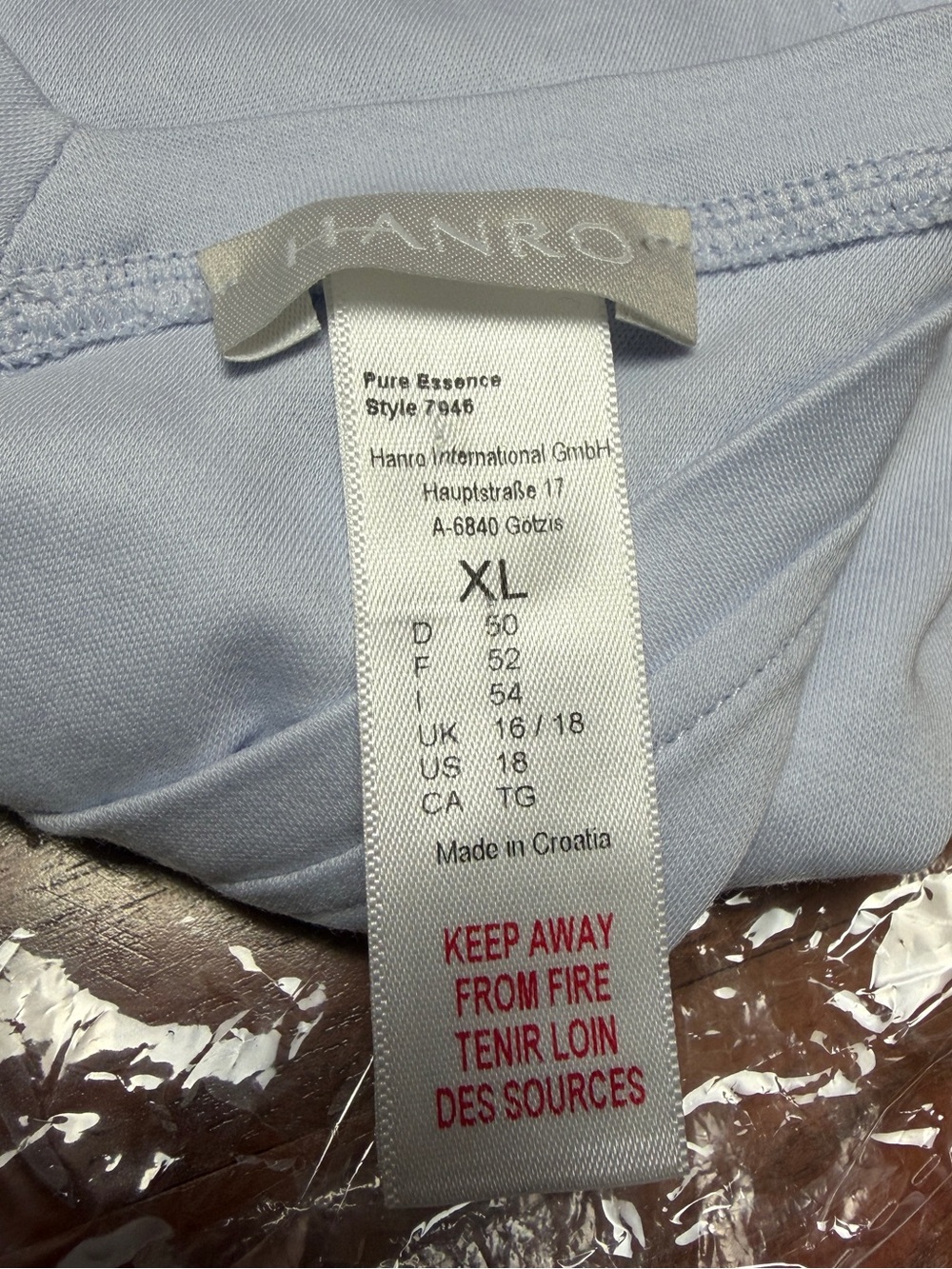 HANRO Pure Essence Cotton Tank Nightgown XL - Picture 3 of 9